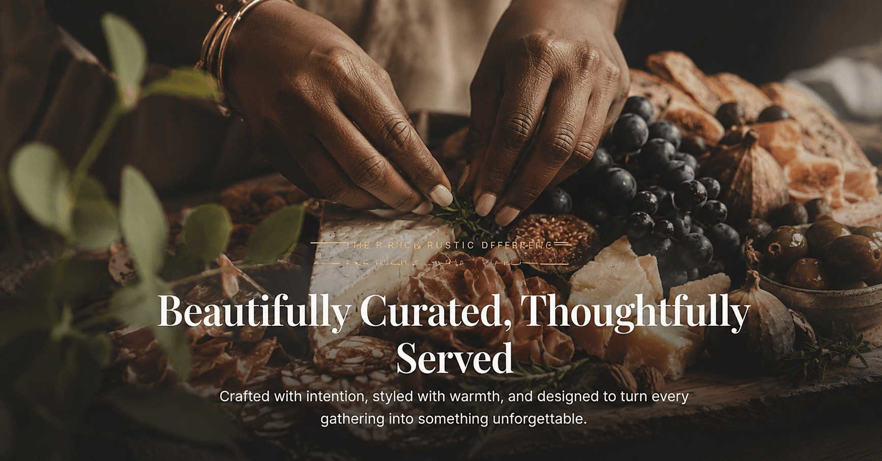 Rich & Rustic Charcuterie — premium grazing display